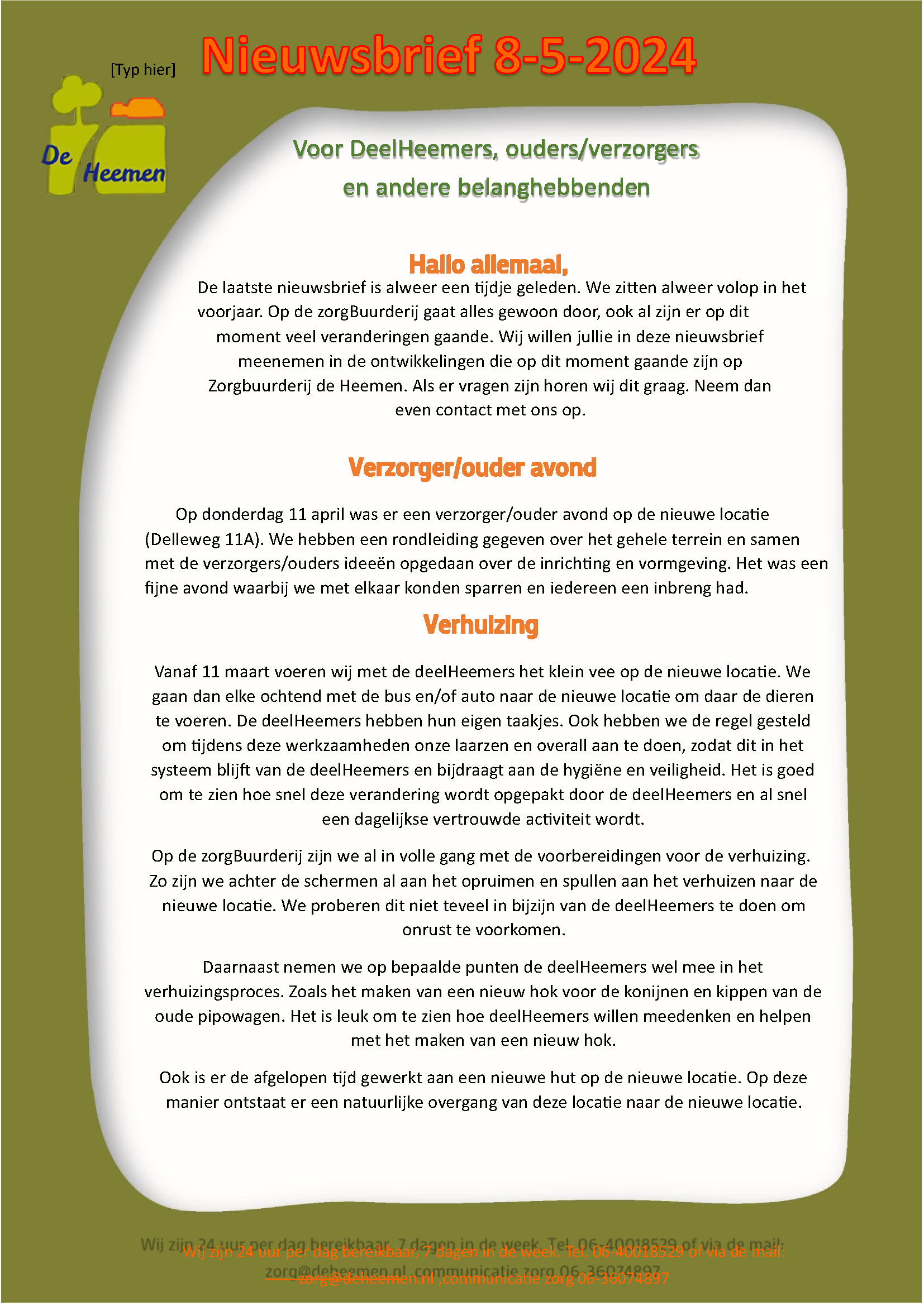 Nieuwsbrief de Heemen - Mei 2024